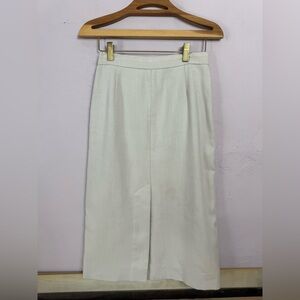 Lightest gray linen (?) pencil skirt